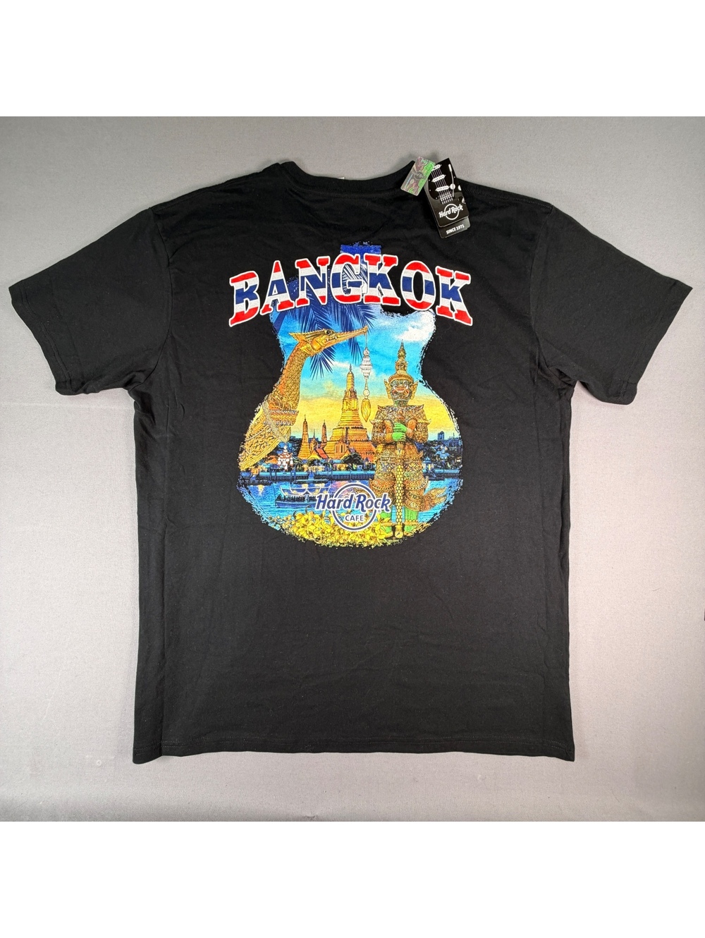 NWT VTG Hard Rock Cafe Bangkok Shirt Men’s XL Black Thailand Temple Graphic Tee